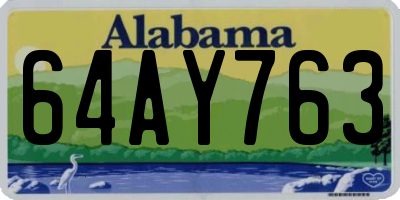 AL license plate 64AY763