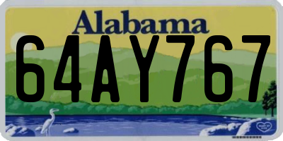 AL license plate 64AY767