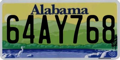AL license plate 64AY768