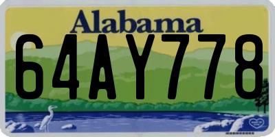 AL license plate 64AY778
