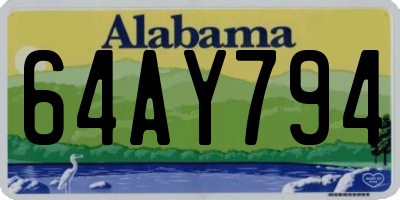 AL license plate 64AY794