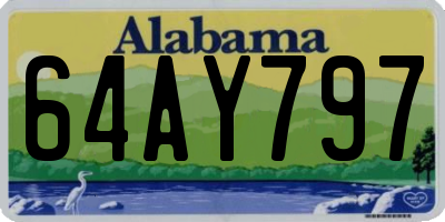 AL license plate 64AY797