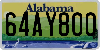 AL license plate 64AY800