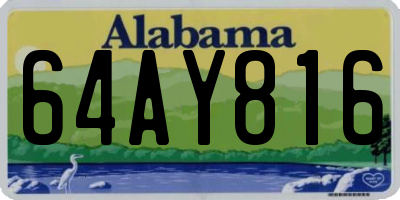 AL license plate 64AY816