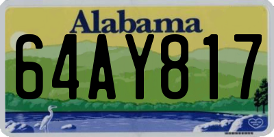 AL license plate 64AY817
