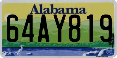 AL license plate 64AY819