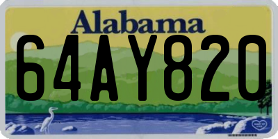 AL license plate 64AY820