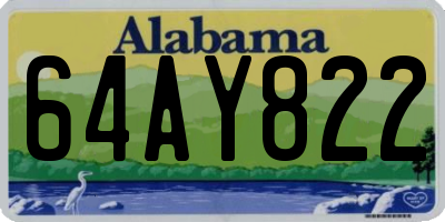 AL license plate 64AY822
