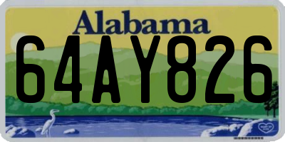 AL license plate 64AY826