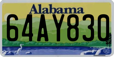 AL license plate 64AY830