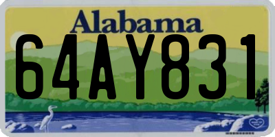 AL license plate 64AY831