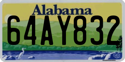 AL license plate 64AY832