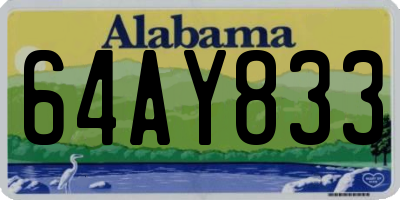 AL license plate 64AY833