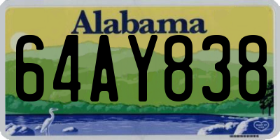AL license plate 64AY838