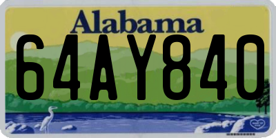 AL license plate 64AY840