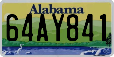 AL license plate 64AY841