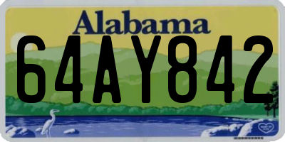 AL license plate 64AY842