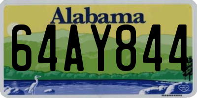 AL license plate 64AY844