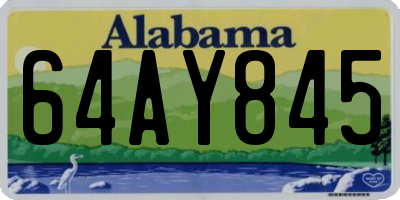AL license plate 64AY845