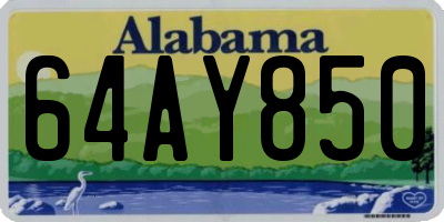 AL license plate 64AY850