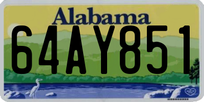 AL license plate 64AY851