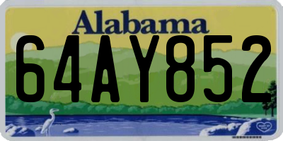 AL license plate 64AY852