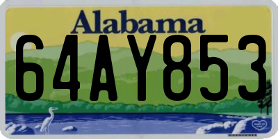 AL license plate 64AY853