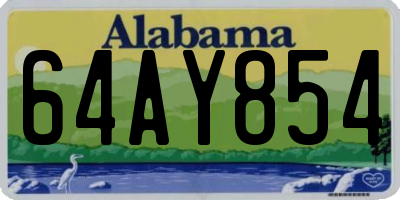 AL license plate 64AY854