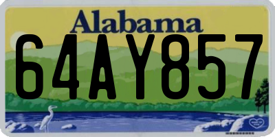 AL license plate 64AY857