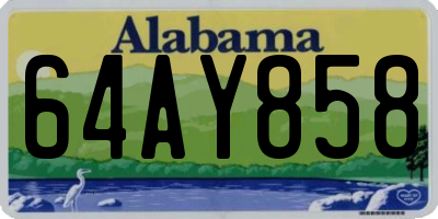 AL license plate 64AY858