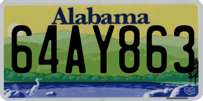 AL license plate 64AY863