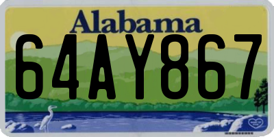 AL license plate 64AY867