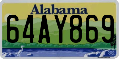 AL license plate 64AY869