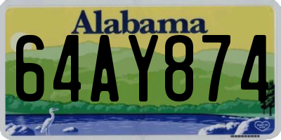AL license plate 64AY874