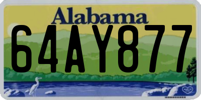 AL license plate 64AY877
