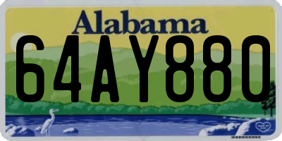 AL license plate 64AY880