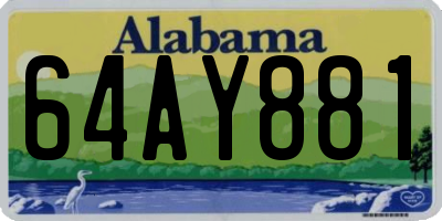 AL license plate 64AY881