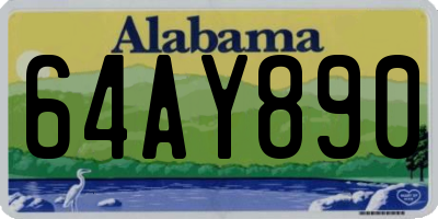 AL license plate 64AY890