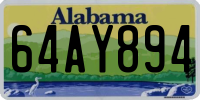 AL license plate 64AY894