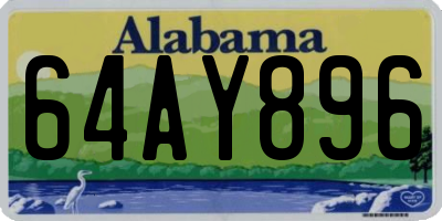 AL license plate 64AY896