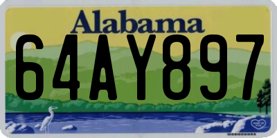 AL license plate 64AY897