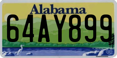 AL license plate 64AY899