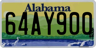 AL license plate 64AY900