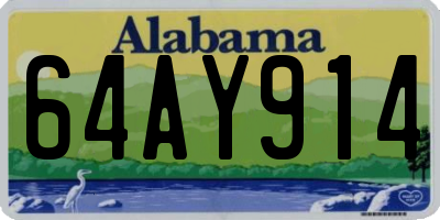 AL license plate 64AY914
