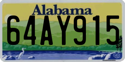 AL license plate 64AY915