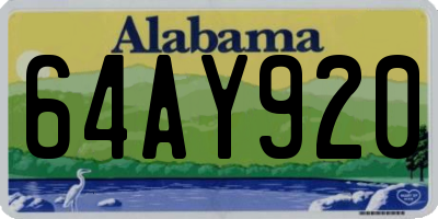 AL license plate 64AY920