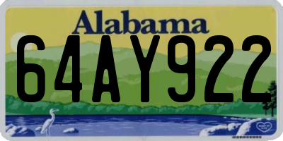 AL license plate 64AY922