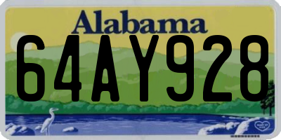 AL license plate 64AY928