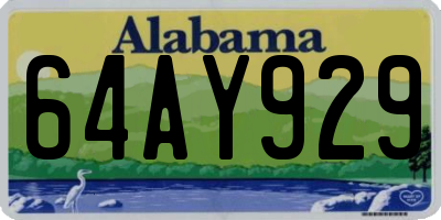 AL license plate 64AY929