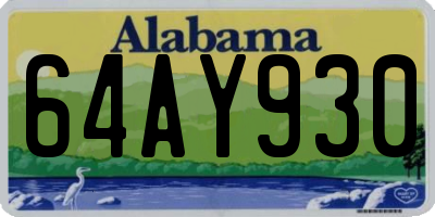 AL license plate 64AY930